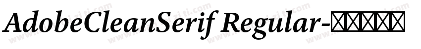 AdobeCleanSerif Regular字体转换